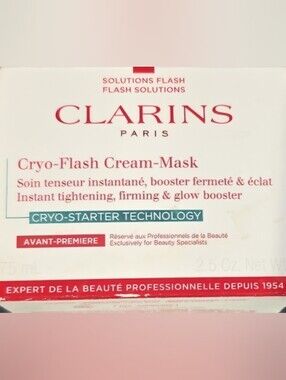 Clarins Cryo-Flash Cream Mask 2.5oz New with Box